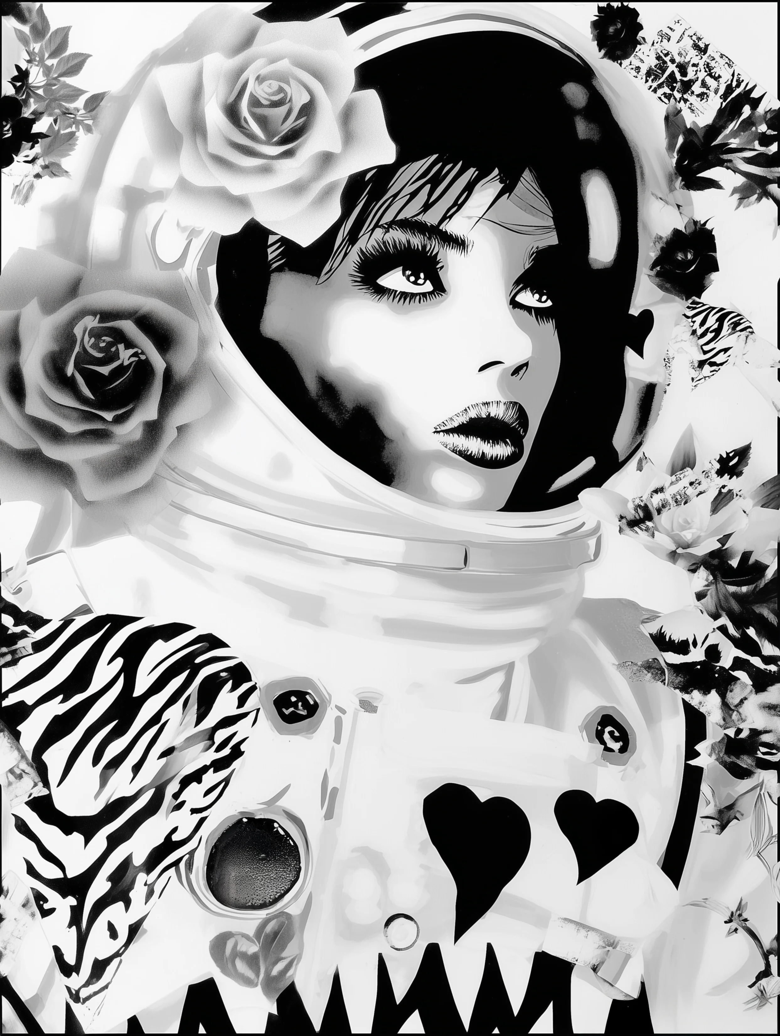 Free printable astronaut coloring pages for adults featuring astronaut lady looking up